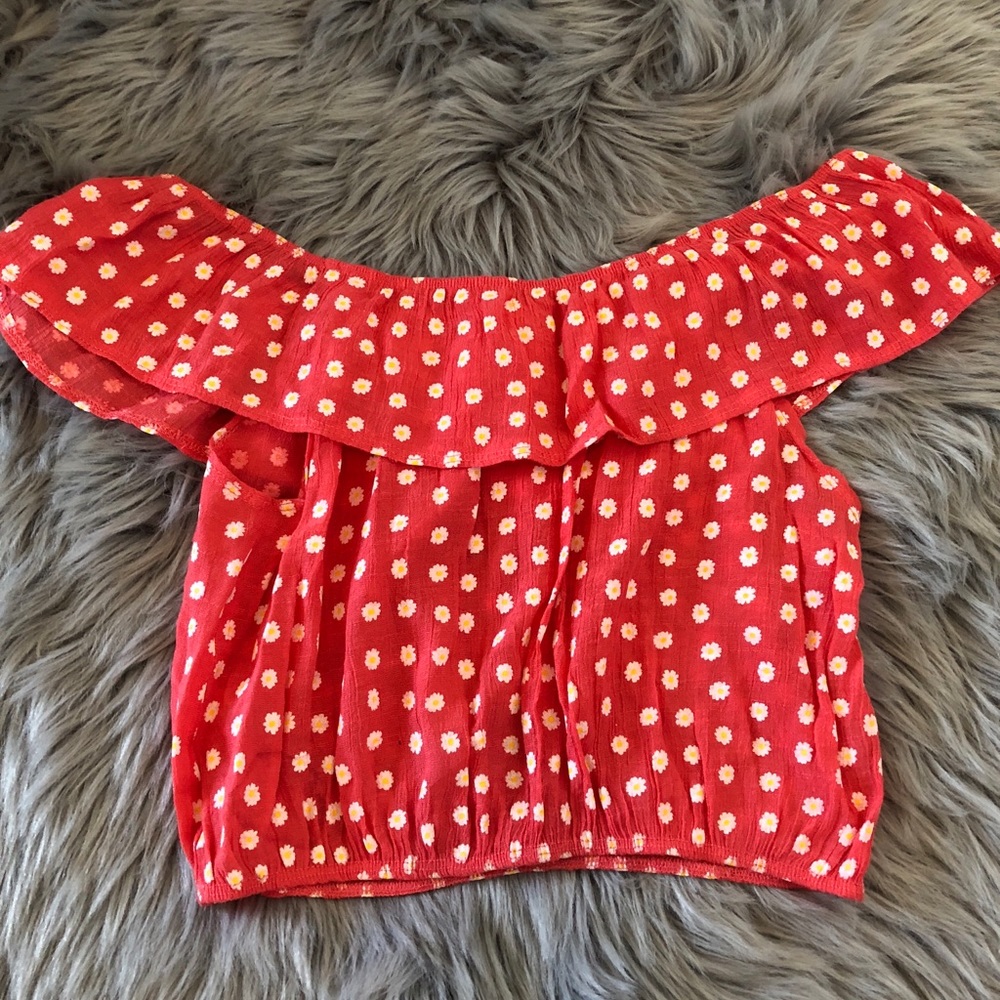 Off the shoulder crop top